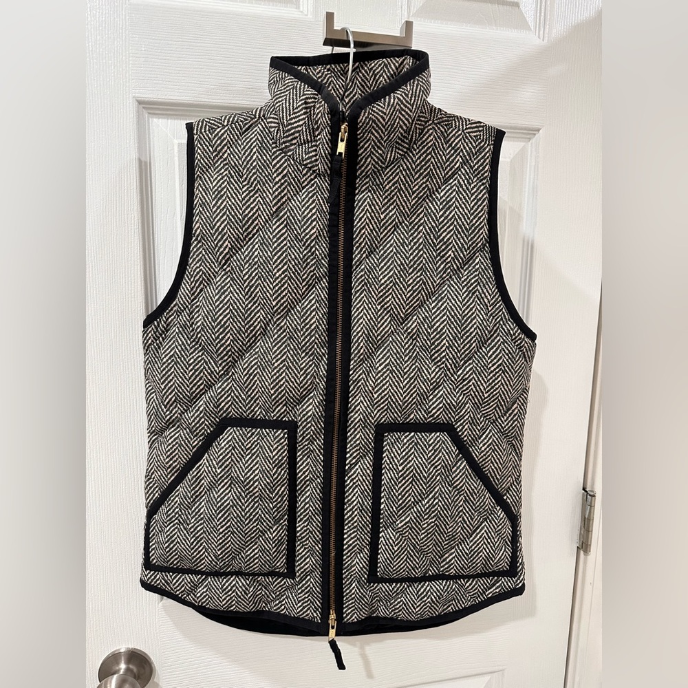 J crew down herringbone vest size XS